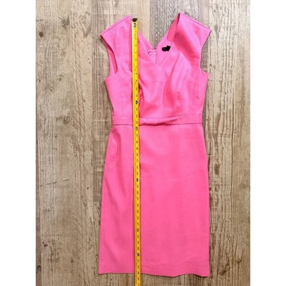 Ann Taylor Dress 0 EUC Pink Sleeveless Lined Sheath - Picture 3 of 5